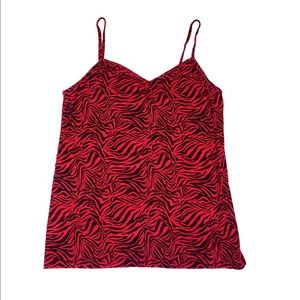 red zebra print tank top